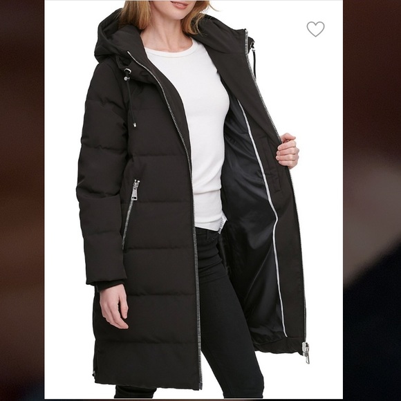 DKNY Hooded Down Fill Puffer Jacket NEW! Never Worn - Picture 3 of 7